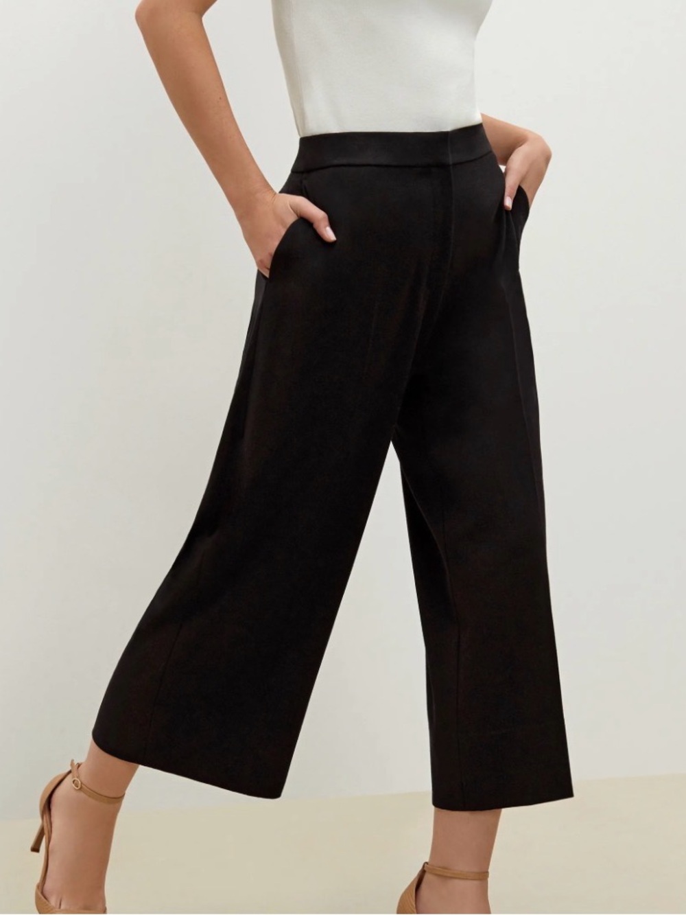 MM Lafleur Black Wide-Leg Pippa Trousers